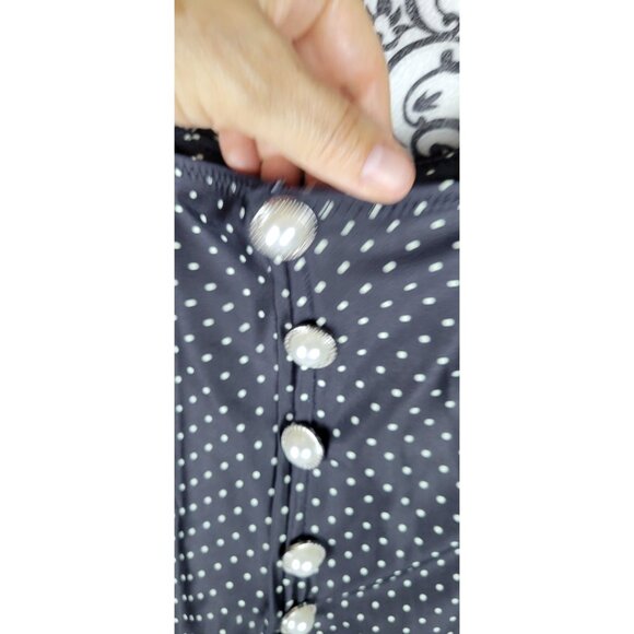 SAME Los Angeles One Piece Swimsuit Womens Size Small Black Polka dot  Grace - Picture 5 of 7